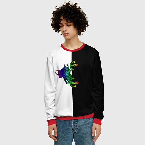 Мужской свитшот Лягуха / 3D-Красный – фото 3