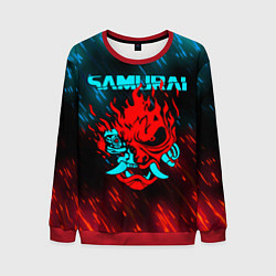 Свитшот мужской CYBERPUNK 2077 SAMURAI, цвет: 3D-красный