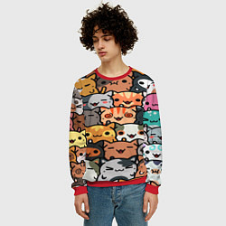 Свитшот мужской КОТИКИ, цвет: 3D-красный — фото 2