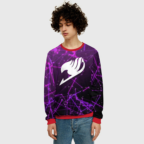 Мужской свитшот Fairy Tail / 3D-Красный – фото 3