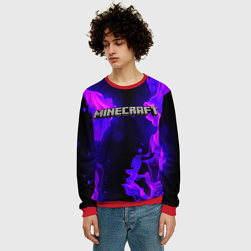 Мужской свитшот MINECRAFT / 3D-Красный – фото 3