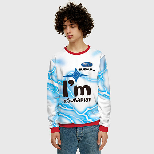 Мужской свитшот SUBARU / 3D-Красный – фото 3