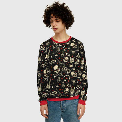 Мужской свитшот Heavy Metal / 3D-Красный – фото 3
