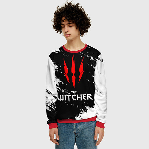 Мужской свитшот The Witcher / 3D-Красный – фото 3