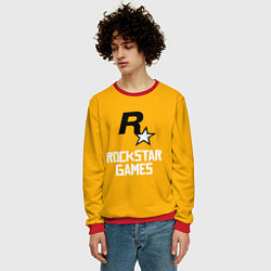 Свитшот мужской Рокстар, цвет: 3D-красный — фото 2