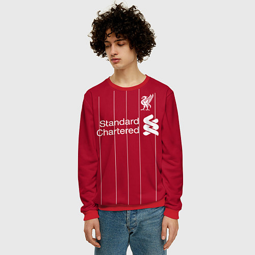 Мужской свитшот Liverpool FC / 3D-Красный – фото 3