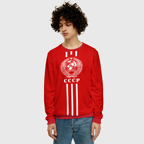 Мужской свитшот СССР / 3D-Красный – фото 3