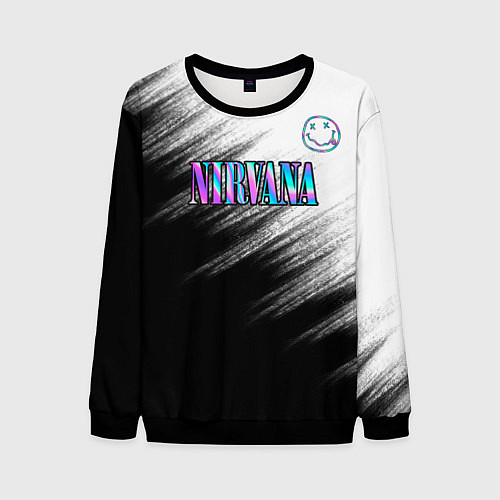 Мужской свитшот Nirvana / 3D-Черный – фото 1