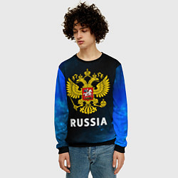 Свитшот мужской RUSSIA РОССИЯ, цвет: 3D-черный — фото 2