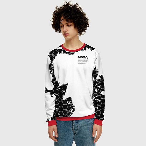 Мужской свитшот NASA / 3D-Красный – фото 3