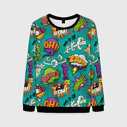 Свитшот мужской Pop art comics, цвет: 3D-черный
