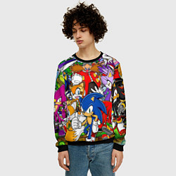 Свитшот мужской Sonic, цвет: 3D-черный — фото 2