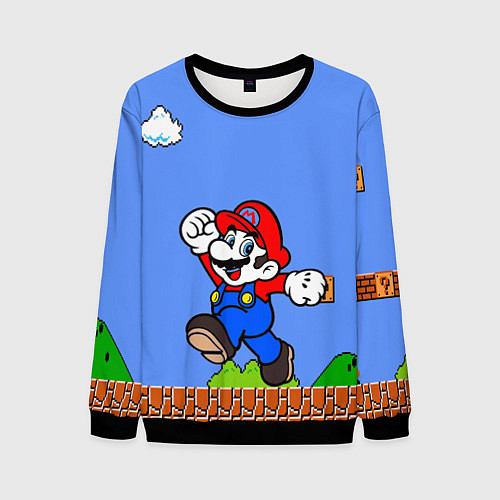 Мужской свитшот Mario / 3D-Черный – фото 1