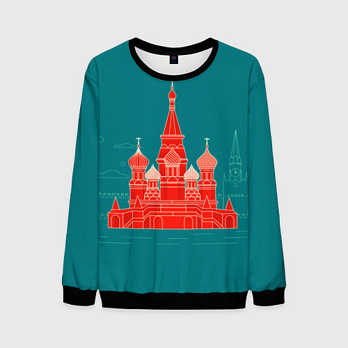 Мужской свитшот Москва / 3D-Черный – фото 1