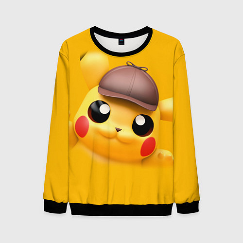 Мужской свитшот Pikachu Pika Pika / 3D-Черный – фото 1