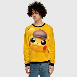 Свитшот мужской Pikachu Pika Pika, цвет: 3D-черный — фото 2