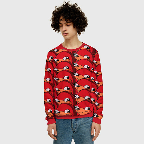 Мужской свитшот Knuckles / 3D-Красный – фото 3