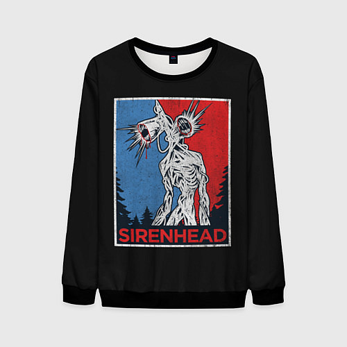 Мужской свитшот Сиреноголовый / 3D-Черный – фото 1