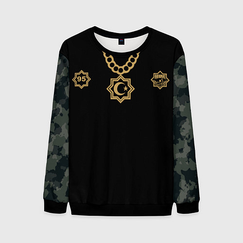 Мужской свитшот Akhmat fight club / 3D-Черный – фото 1