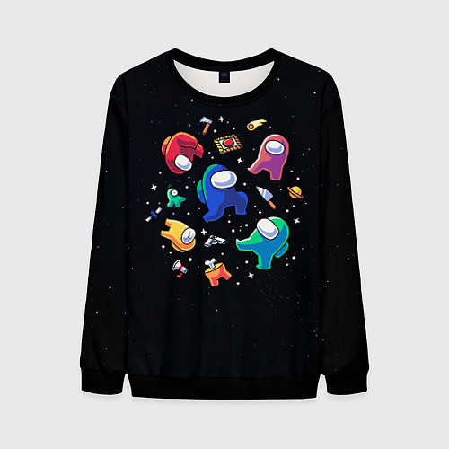 Мужской свитшот Among Us / 3D-Черный – фото 1