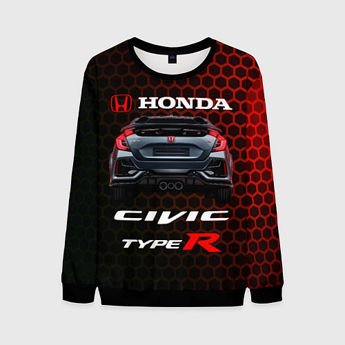 Мужской свитшот Honda Civic Type R / 3D-Черный – фото 1