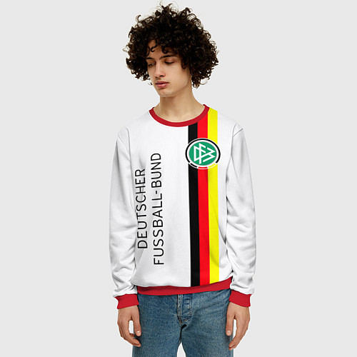Мужской свитшот СБОРНАЯ ГЕРМАНИЯ / 3D-Красный – фото 3