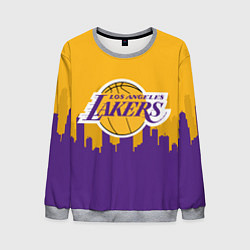 Свитшот мужской LOS ANGELES LAKERS, цвет: 3D-меланж