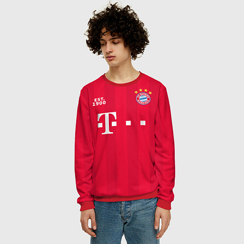 Мужской свитшот BAYERN 2021 - ДОМАШНЯЯ / 3D-Красный – фото 3