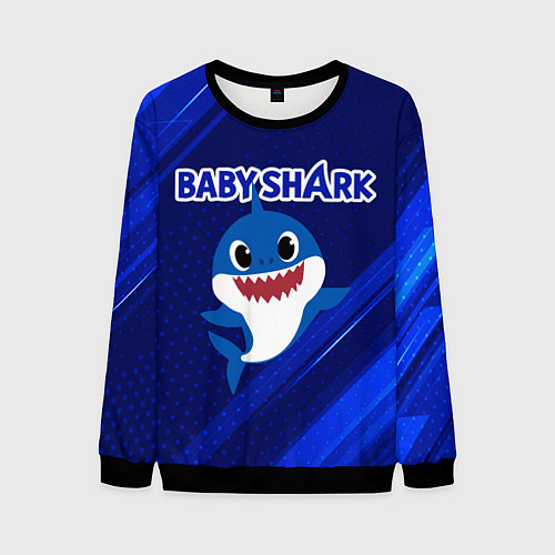 Мужской свитшот BABY SHARK БЭБИ ШАРК / 3D-Черный – фото 1