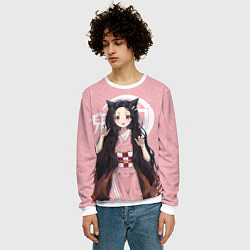 Свитшот мужской Nezuko, цвет: 3D-белый — фото 2