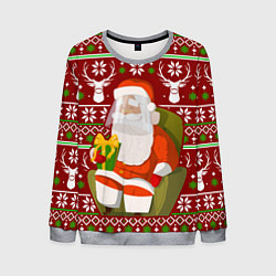 Свитшот мужской Санта с защитным экраном, цвет: 3D-меланж