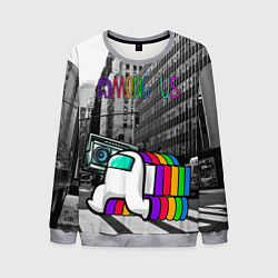 Свитшот мужской Among Us по улицам Нью-Йорка, цвет: 3D-меланж
