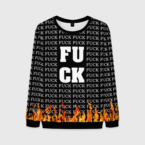 Мужской свитшот F*CK F*CK F*CK / 3D-Черный – фото 1