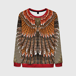 Свитшот мужской Оперение: орел, цвет: 3D-красный
