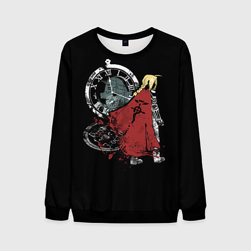 Мужской свитшот Стальной Алхимик / 3D-Черный – фото 1