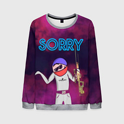 Свитшот мужской Sorry CS GO, цвет: 3D-меланж
