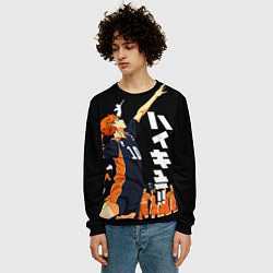 Свитшот мужской ВОЛЕЙБОЛ!! HAIKYUU!!, цвет: 3D-черный — фото 2