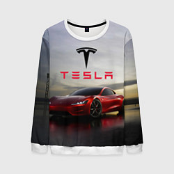 Свитшот мужской Tesla Roadster, цвет: 3D-белый