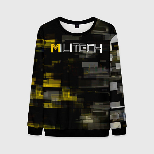 Мужской свитшот MILITECH камуфляж Cyberpunk 2077 / 3D-Черный – фото 1