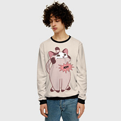Свитшот мужской Pop Cat, цвет: 3D-черный — фото 2