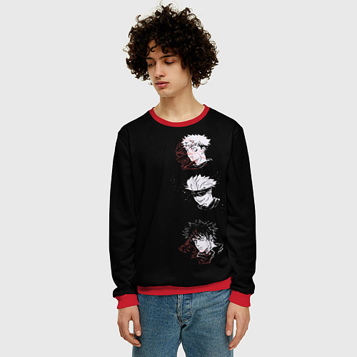 Мужской свитшот Jujutsu Kaisen / 3D-Красный – фото 3
