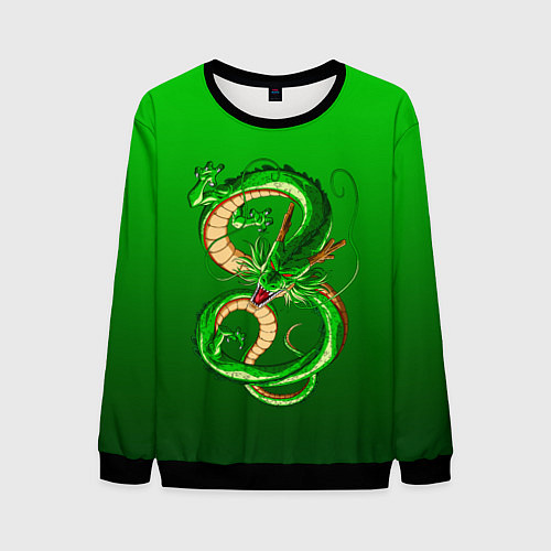 Мужской свитшот Земляной анимешный дракон / 3D-Черный – фото 1