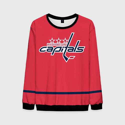 Мужской свитшот Вашингтон Кэпиталз Форма1 / 3D-Черный – фото 1