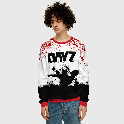 Мужской свитшот ДЕЙЗИ ОБЛОЖКА DAYZ Z / 3D-Красный – фото 3
