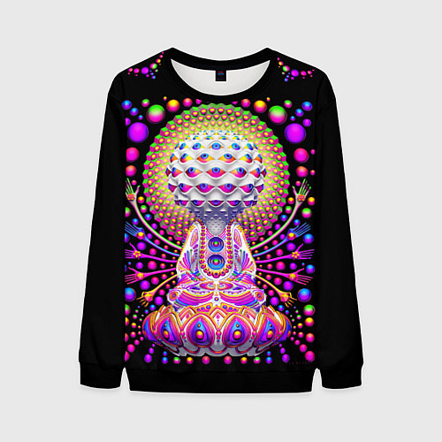 Мужской свитшот Чакра / 3D-Черный – фото 1