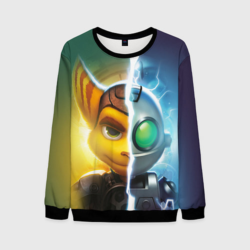 Мужской свитшот Рэтчет и Кланr / 3D-Черный – фото 1