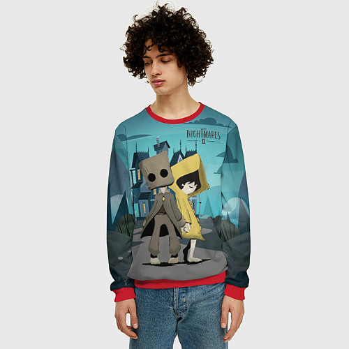Мужской свитшот Little Nightmares 2 / 3D-Красный – фото 3