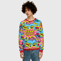 Свитшот мужской Year baby Pop art print, цвет: 3D-красный — фото 2