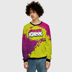 Свитшот мужской Friday Night Funkin Кислотный, цвет: 3D-черный — фото 2