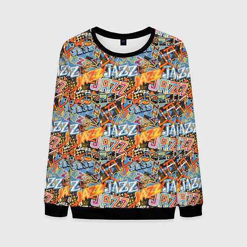 Мужской свитшот Jazz / 3D-Черный – фото 1